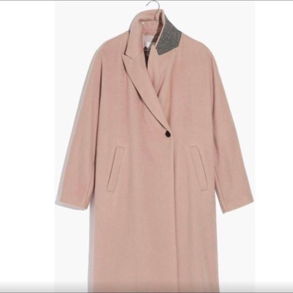 Madewell 2 Atlas Cocoon Coat Avalon Pink wool mohair - Picture 2 of 7